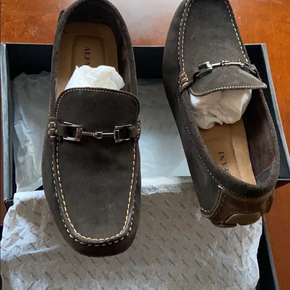 ALFANI MEN BROWN SUEDE SHOES SIZE 10 EXCELLENT CONDITION